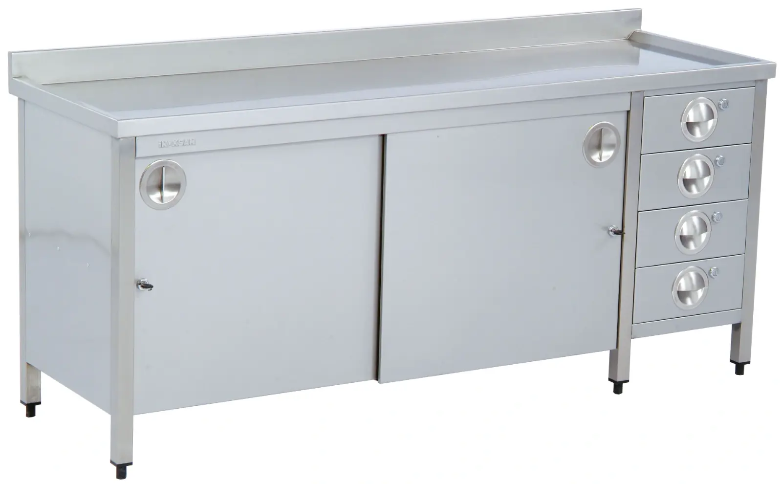 Çalışma Tezgahı Dolaplı Ara Raflı 4 Çekmeceli