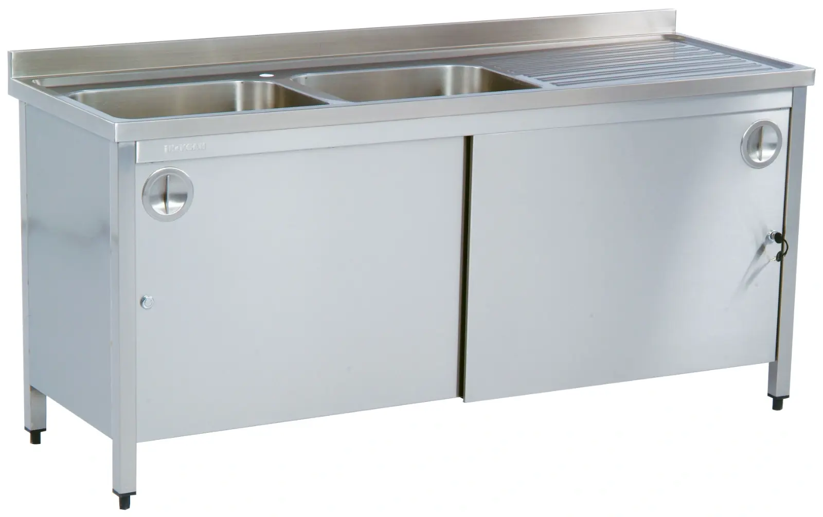 Çift Evyeli Dolaplı Çalışma Tezgahı