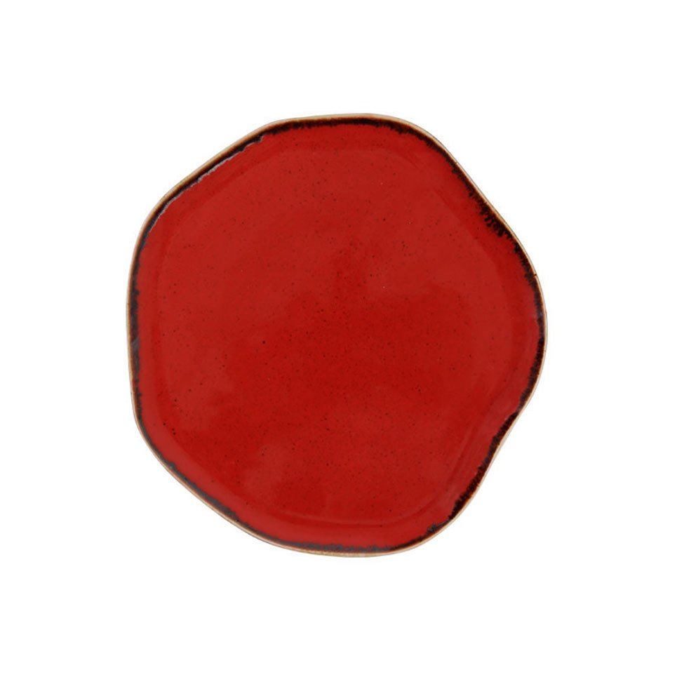 Pure Seasons Porselen Kırmızı Düz Tabak