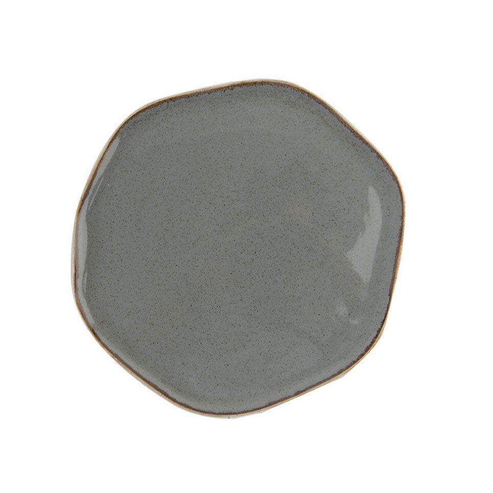 Pure Seasons Porselen Koyu Gri Düz Tabak
