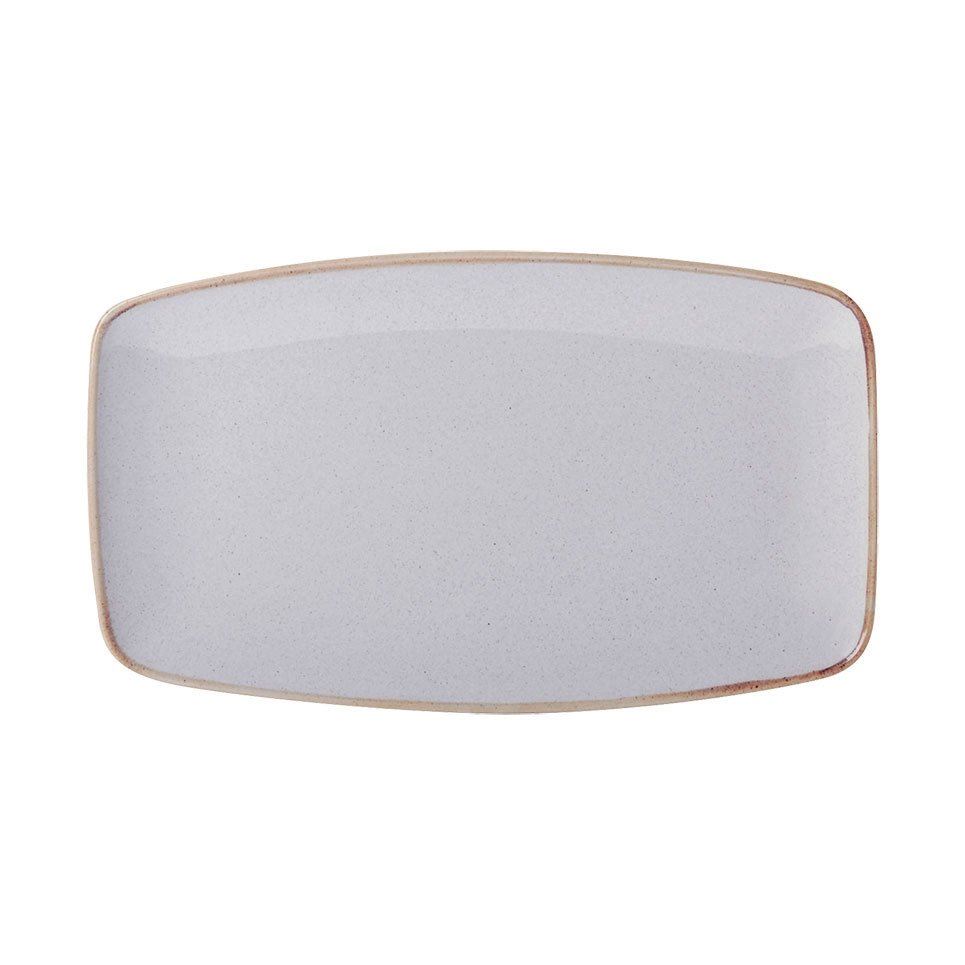Porselen Gri Kayık Tabak