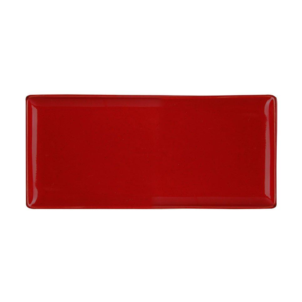 Porselen Kırmızı Baton Pasta Tabağı