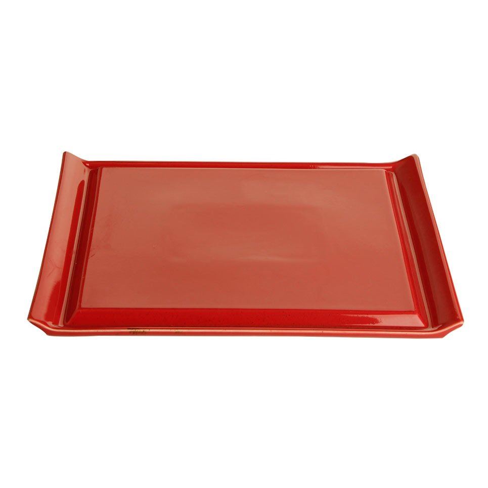 Porselen Kırmızı Biftek Tabağı