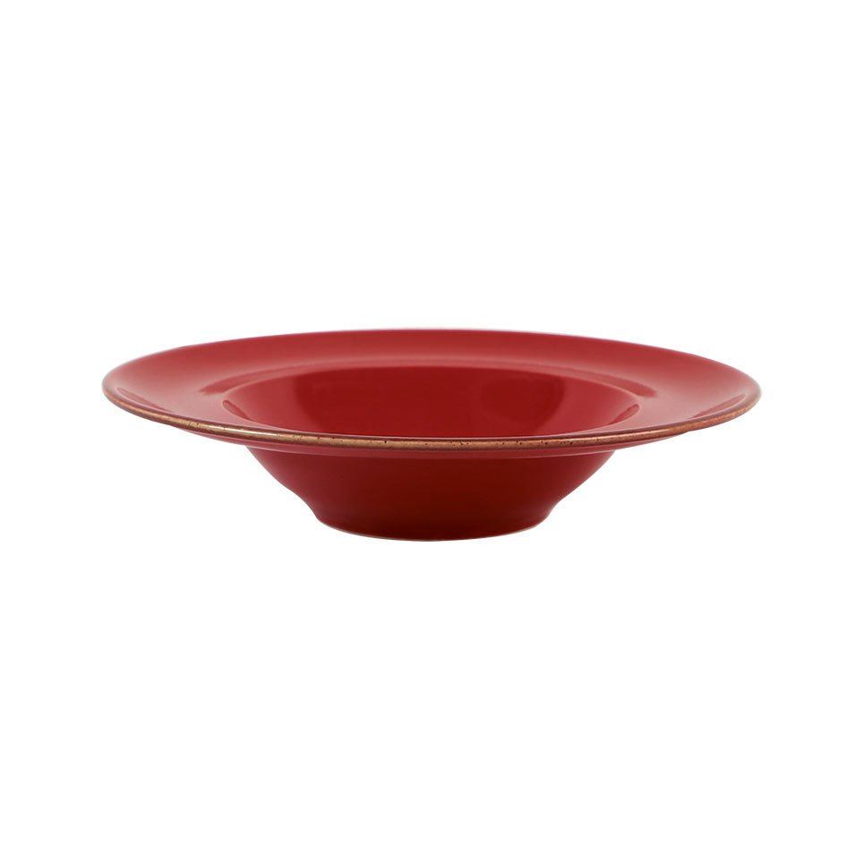 Porselen Kırmızı Çukur Tabak