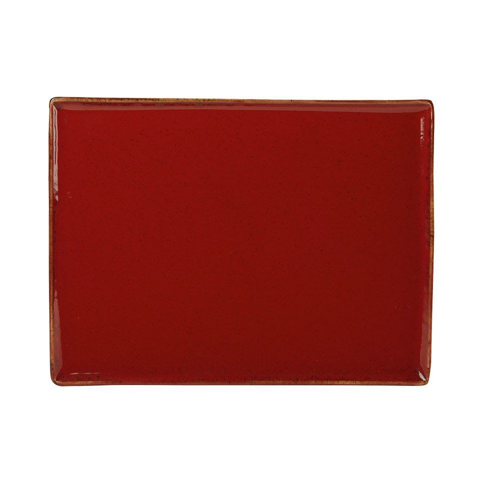 Porselen Kırmızı Kahvaltı Tabağı