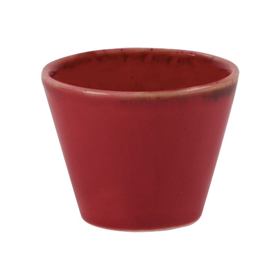 Porselen Kırmızı Kase & Sosluk