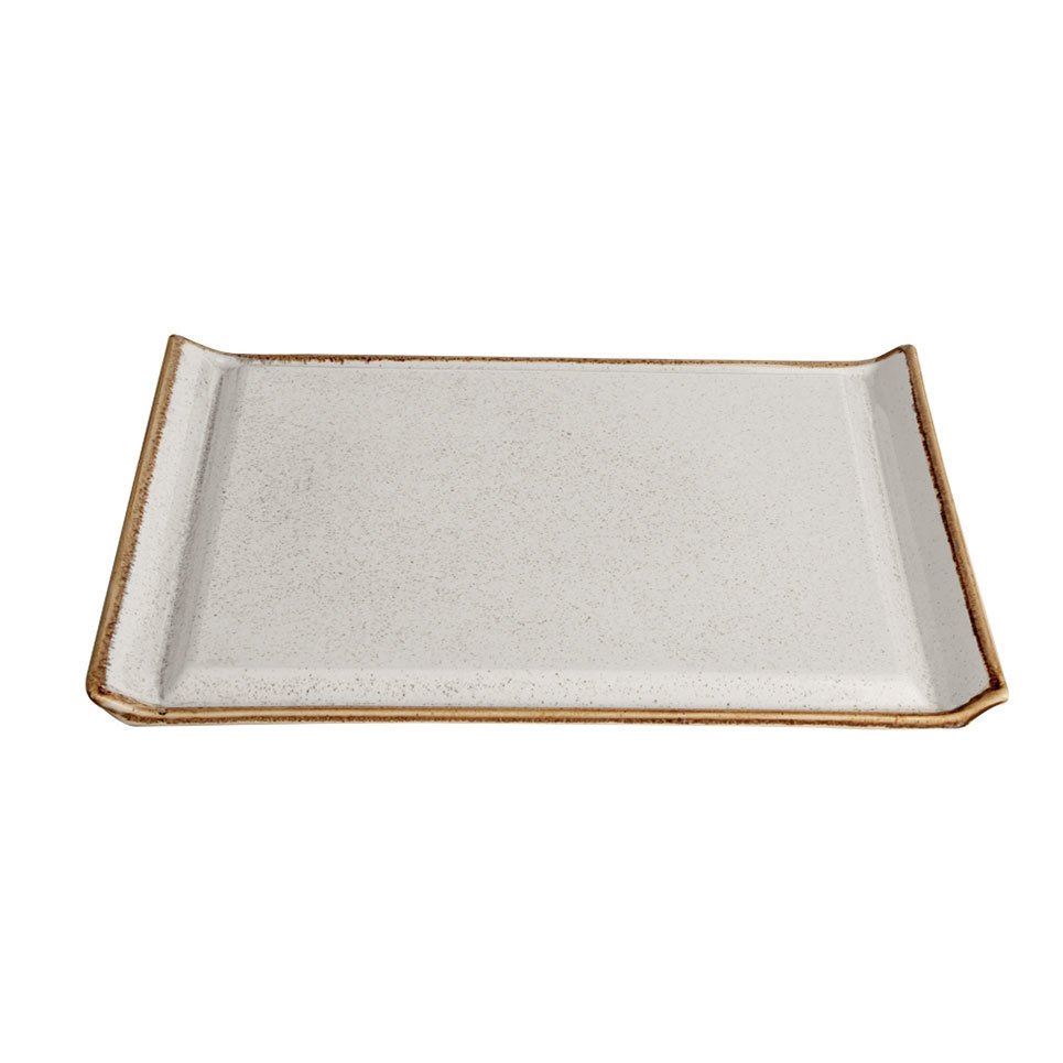 Porselen Bej Biftek Tabağı