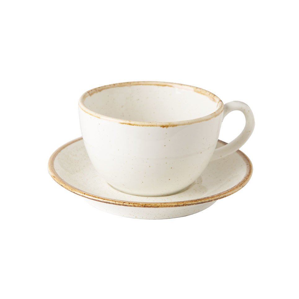 Porselen Bej Çay Fincan Takımı