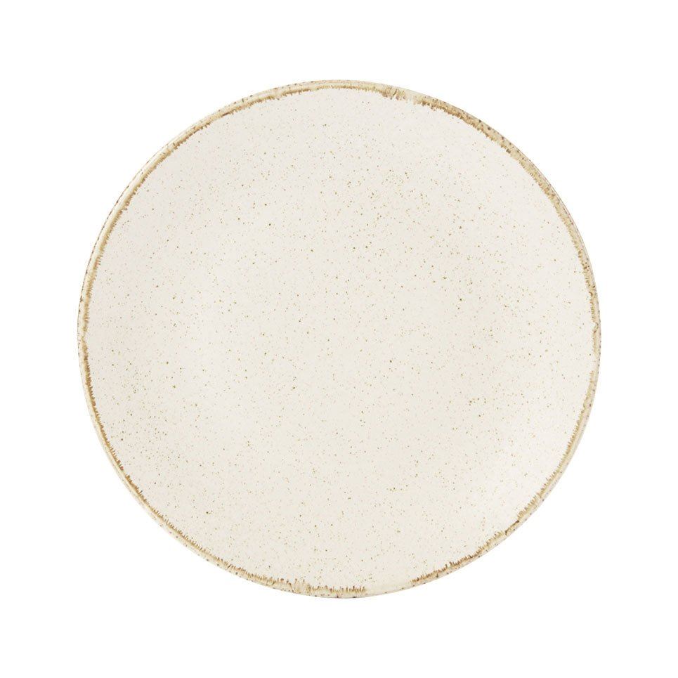 Porselen Bej Düz Tabak