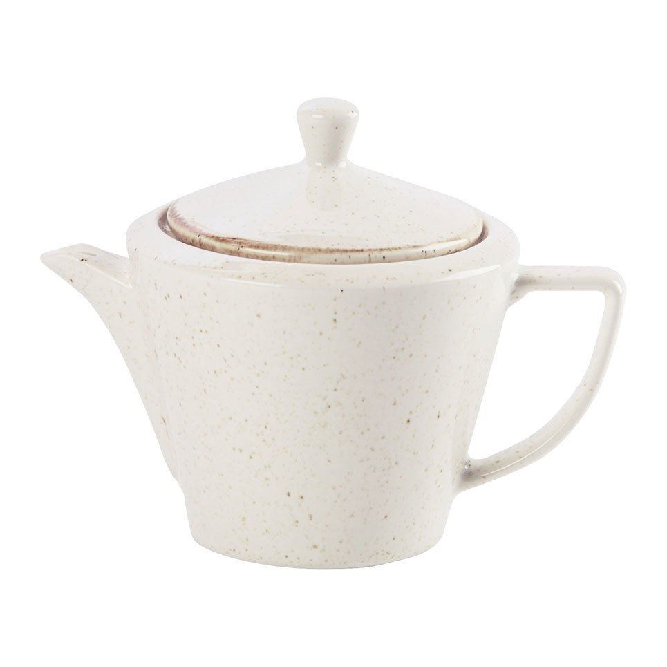 Porselen Bej Kapaklı Demlik