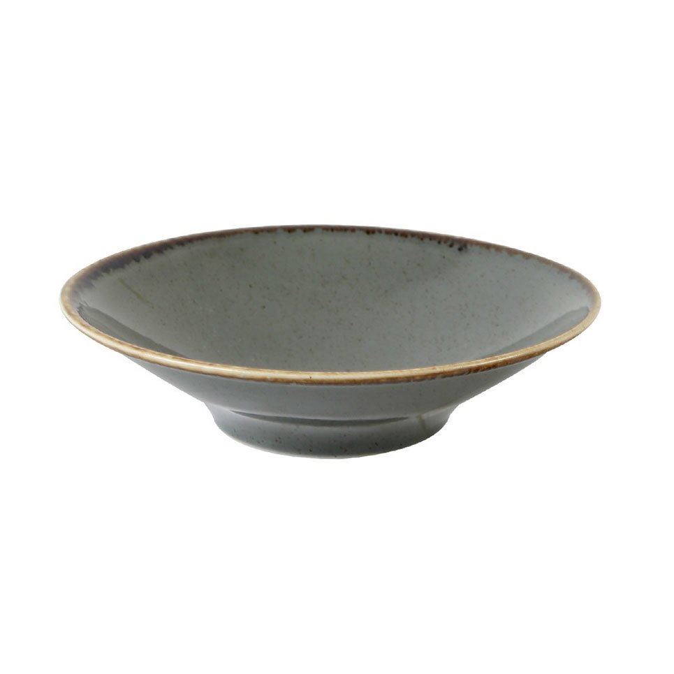 Porselen Koyu Gri Çukur Tabak