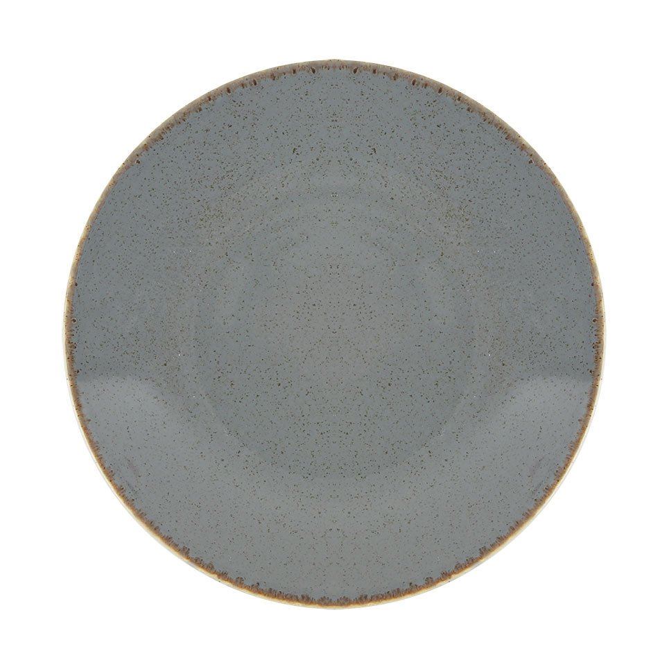 Porselen Koyu Gri Çukur Tabak