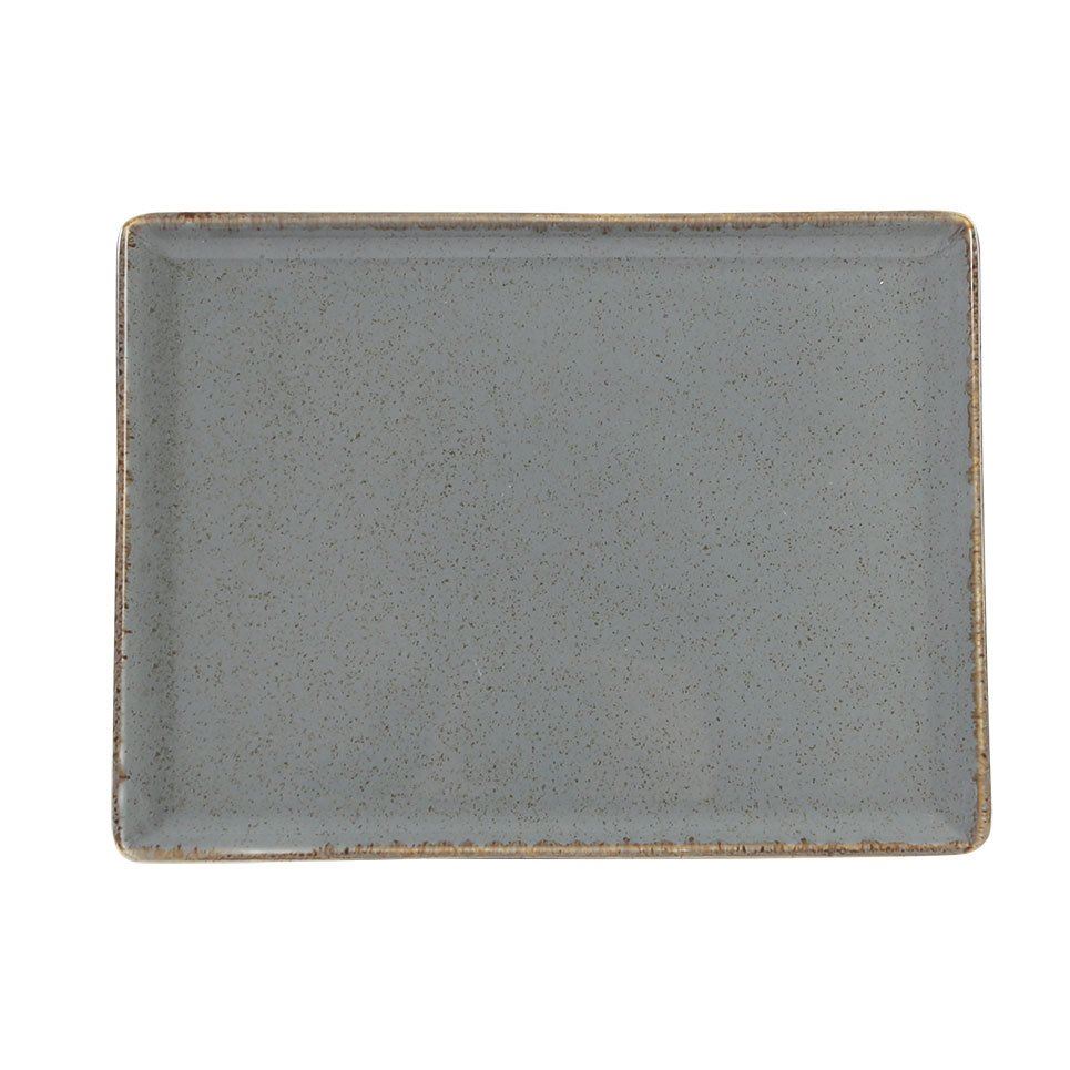 Porselen Koyu Gri Kahvaltı Tabağı