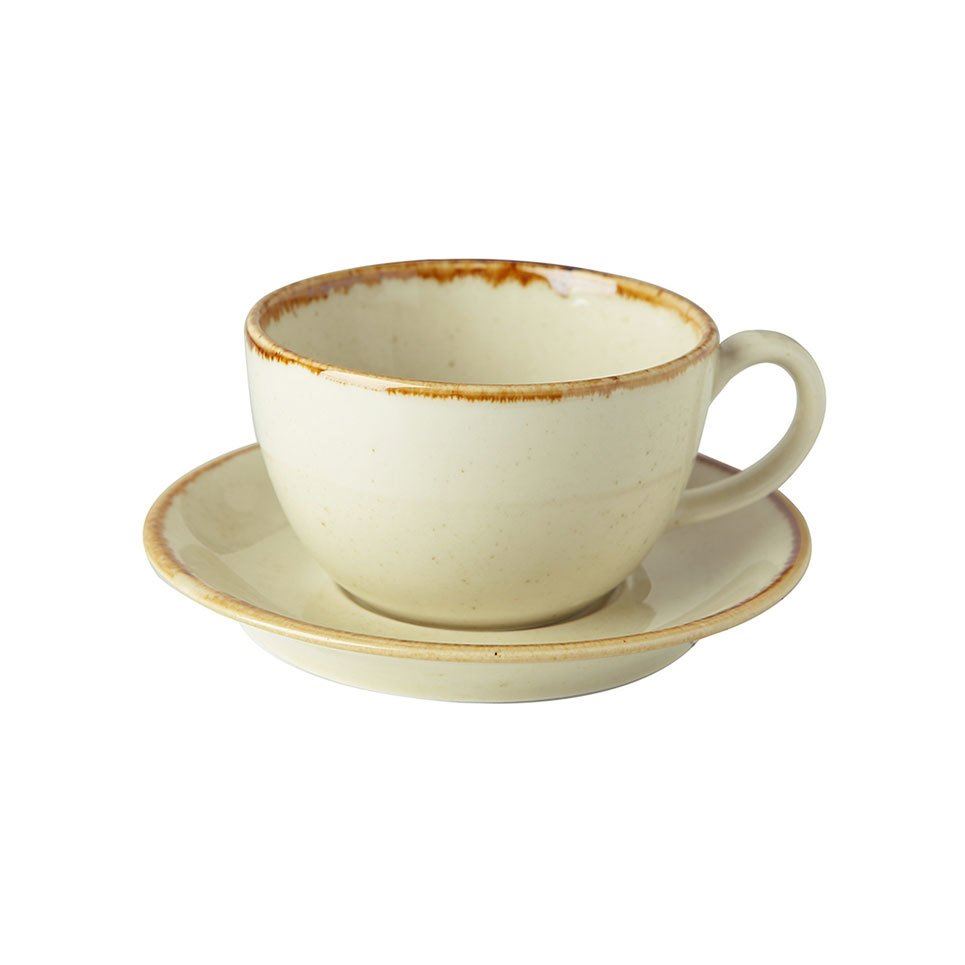 Porselen Sarı Çay Fincan Takımı