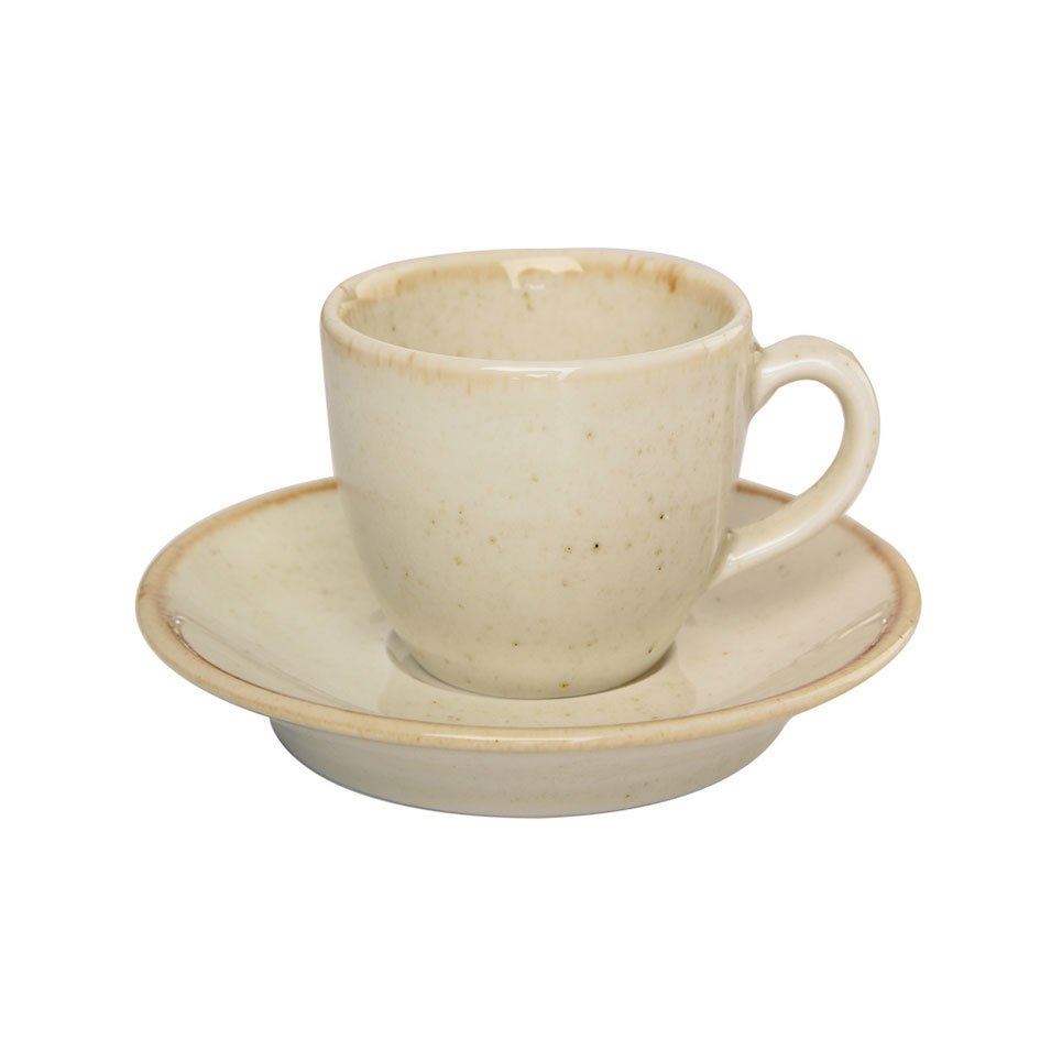 Porselen Sarı Kahve Fincan Takımı