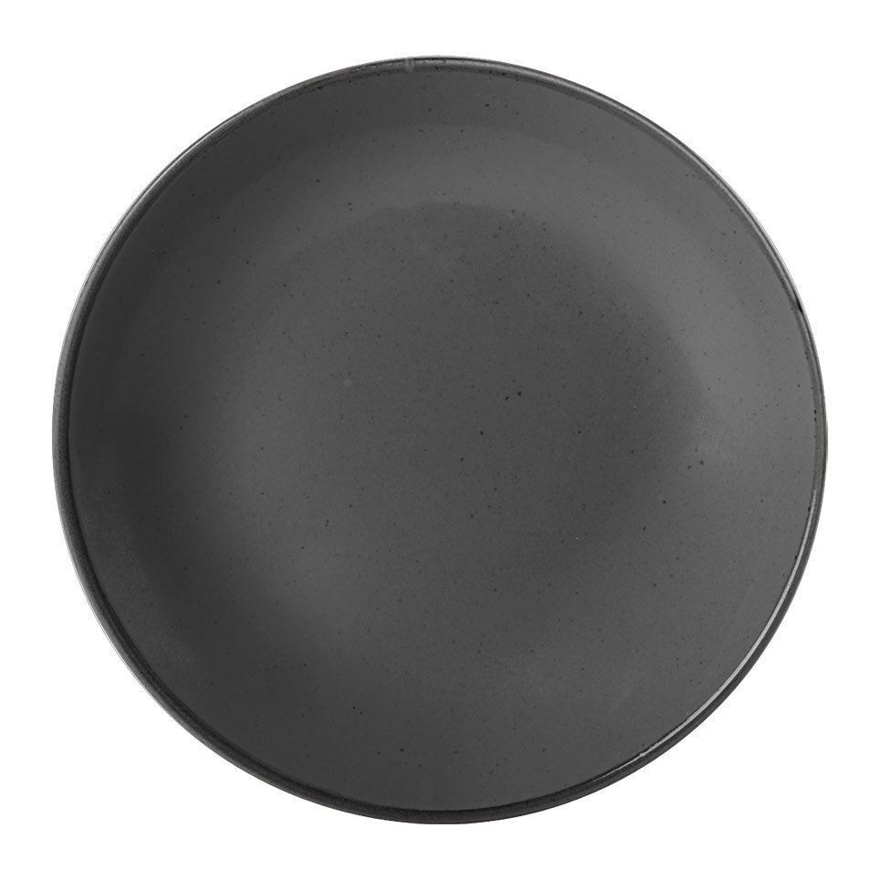 Porselen Siyah Düz Tabak