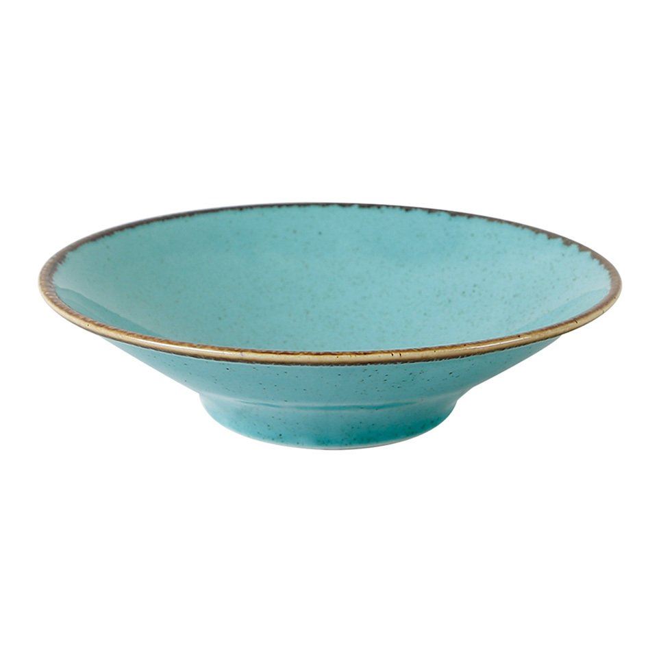 Porselen Turkuaz Çukur Tabak