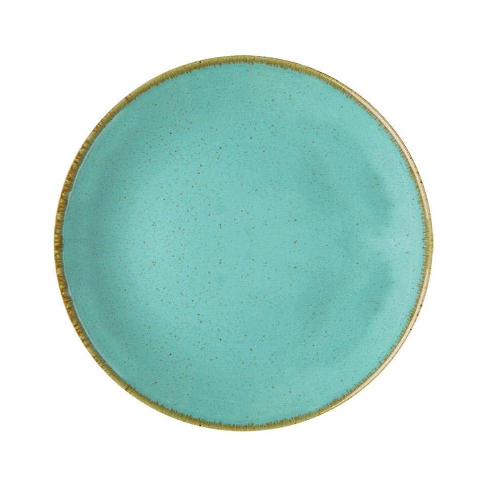 Porselen Turkuaz Çukur Tabak