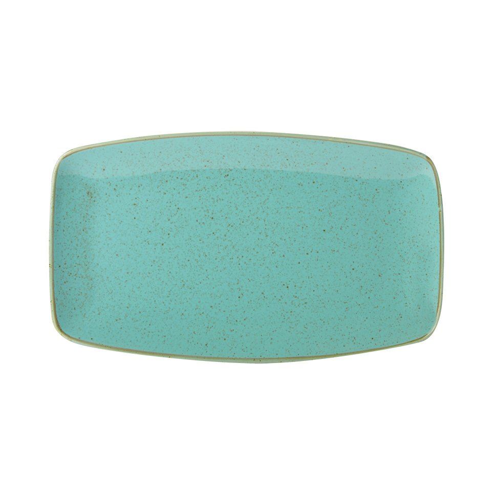 Porselen Turkuaz Kayık Tabak