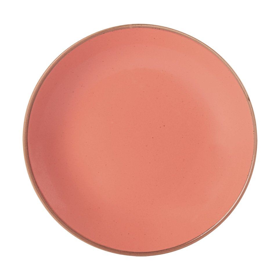 Porselen Turuncu Çukur Tabağı