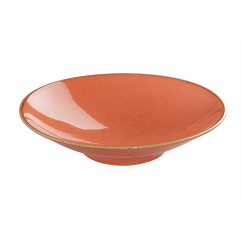 Porselen Turuncu Çukur Tabak