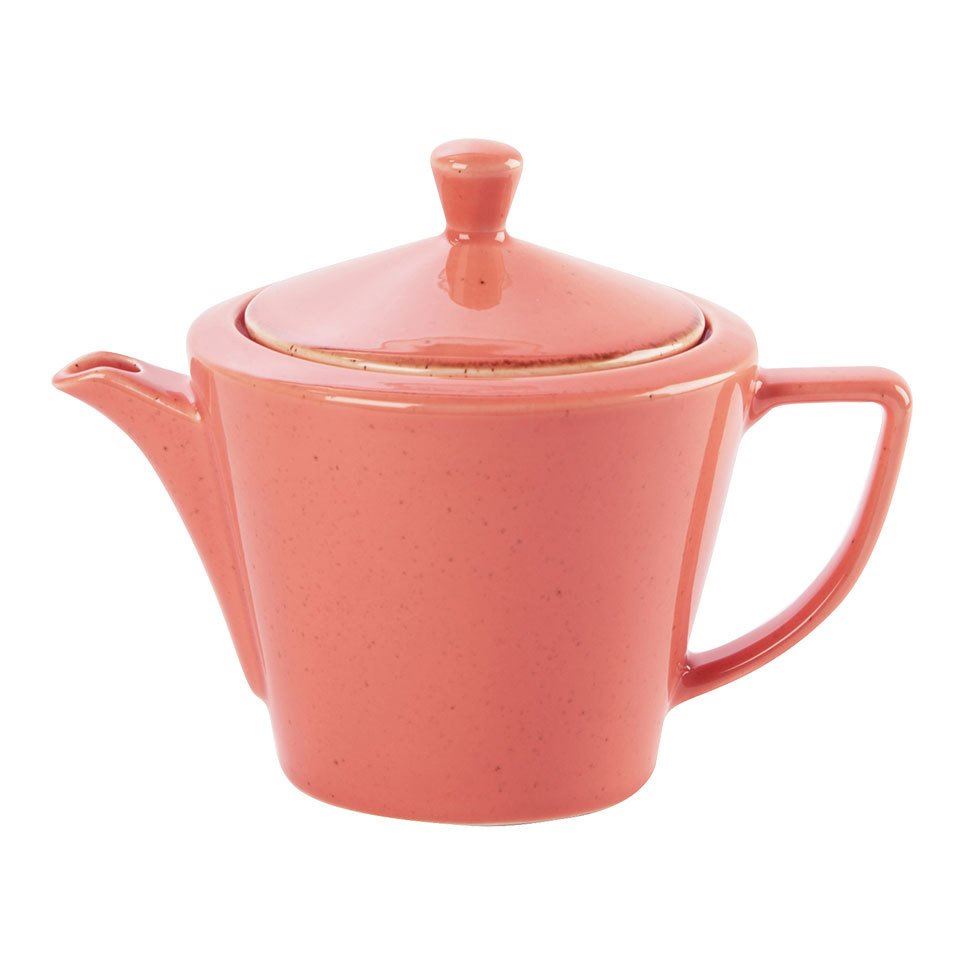 Porselen Turuncu Kapaklı Demlik