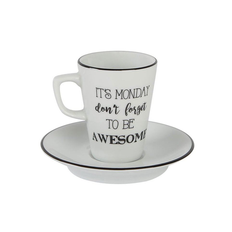 Be Happy Porselen Kahve Fincan Takımı 95 cc A+P