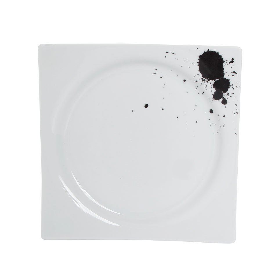 Black Touch Porselen Düz Tabak 24 cm A+P