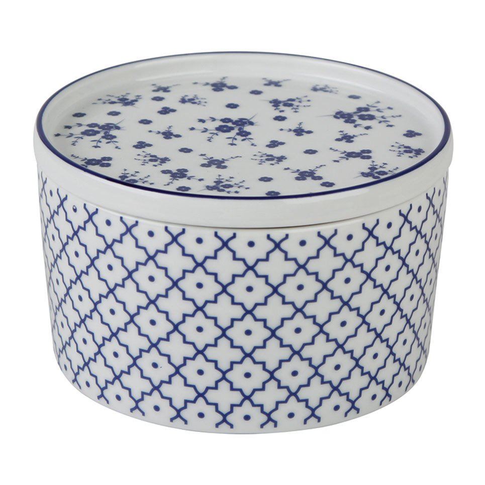 Blue Passion  Porselen Saklama Kabı