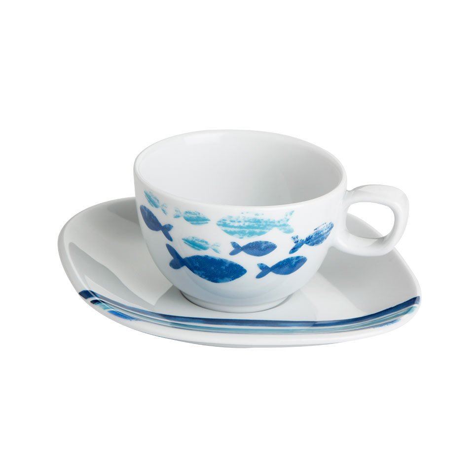 Deep Blue Porselen Çay Fincan Takımı 210 cc A+P