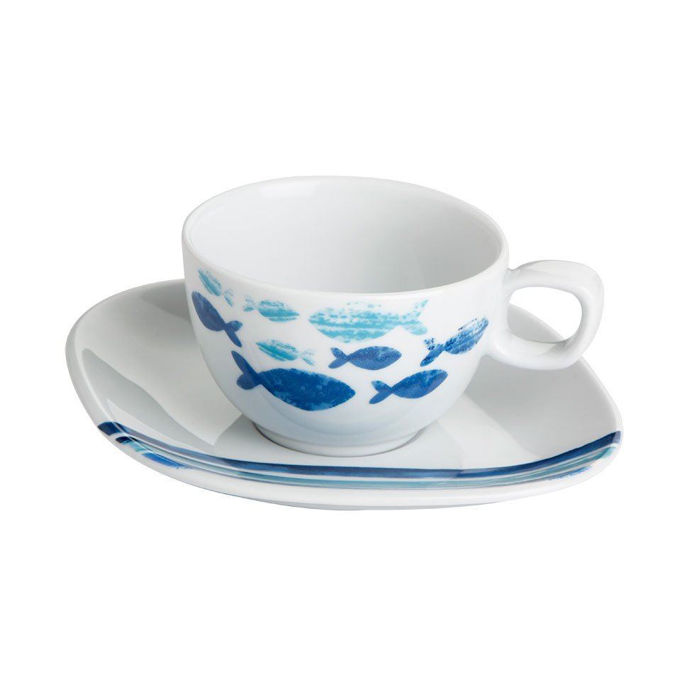 Deep Blue Porselen Çay Fincan Takımı 260 cc A+P