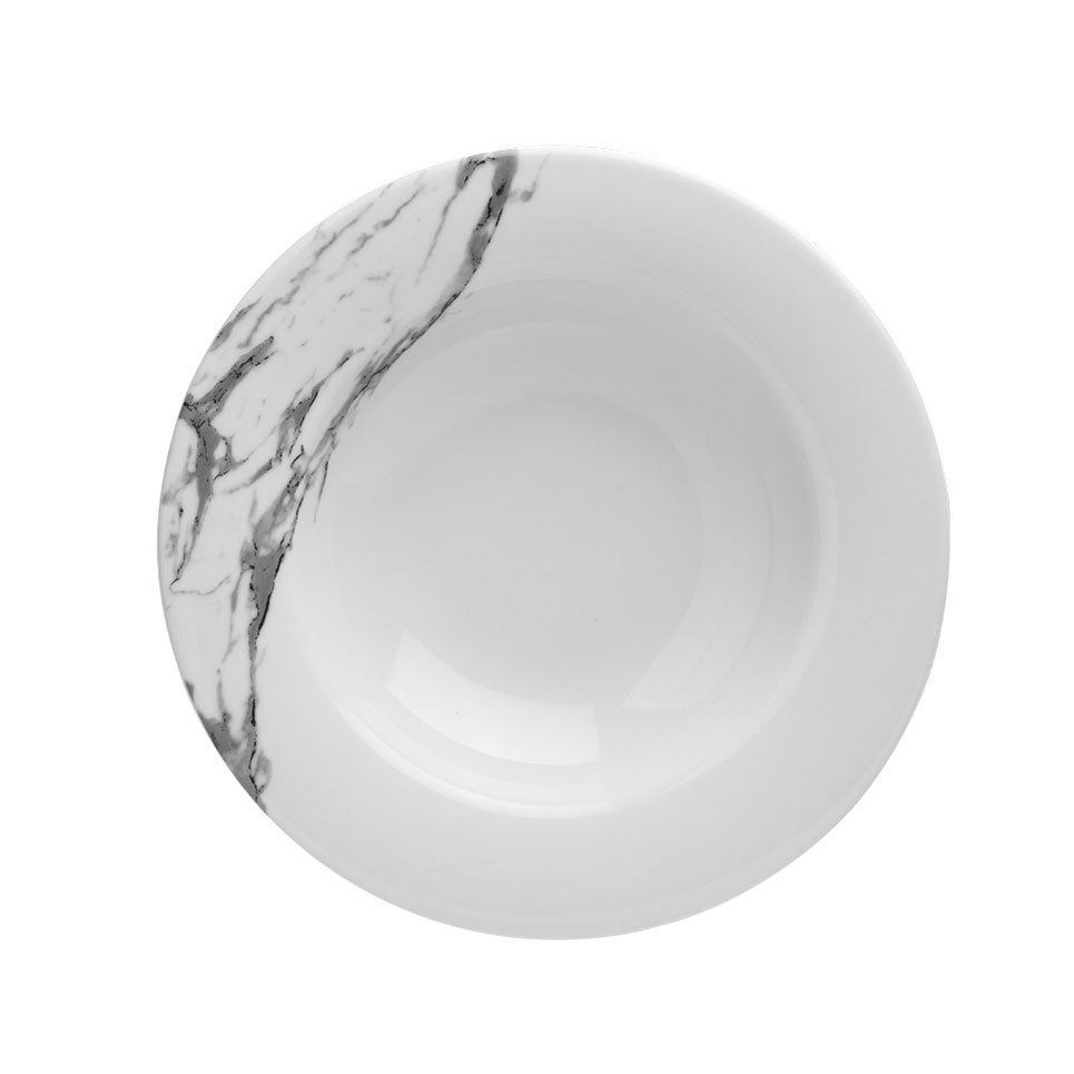 Marbly Porselen Çukur Tabak A+P