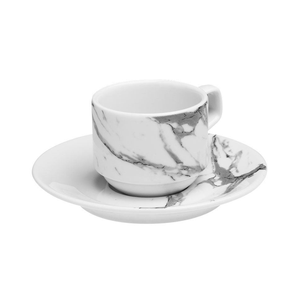 Marbly Porselen Kahve Fincan Takımı 85 cc A+P