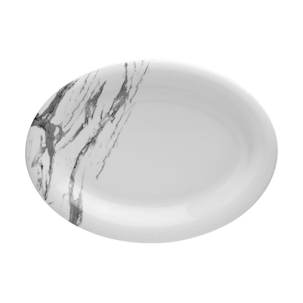 Marbly Porselen Kayık Tabak A+P