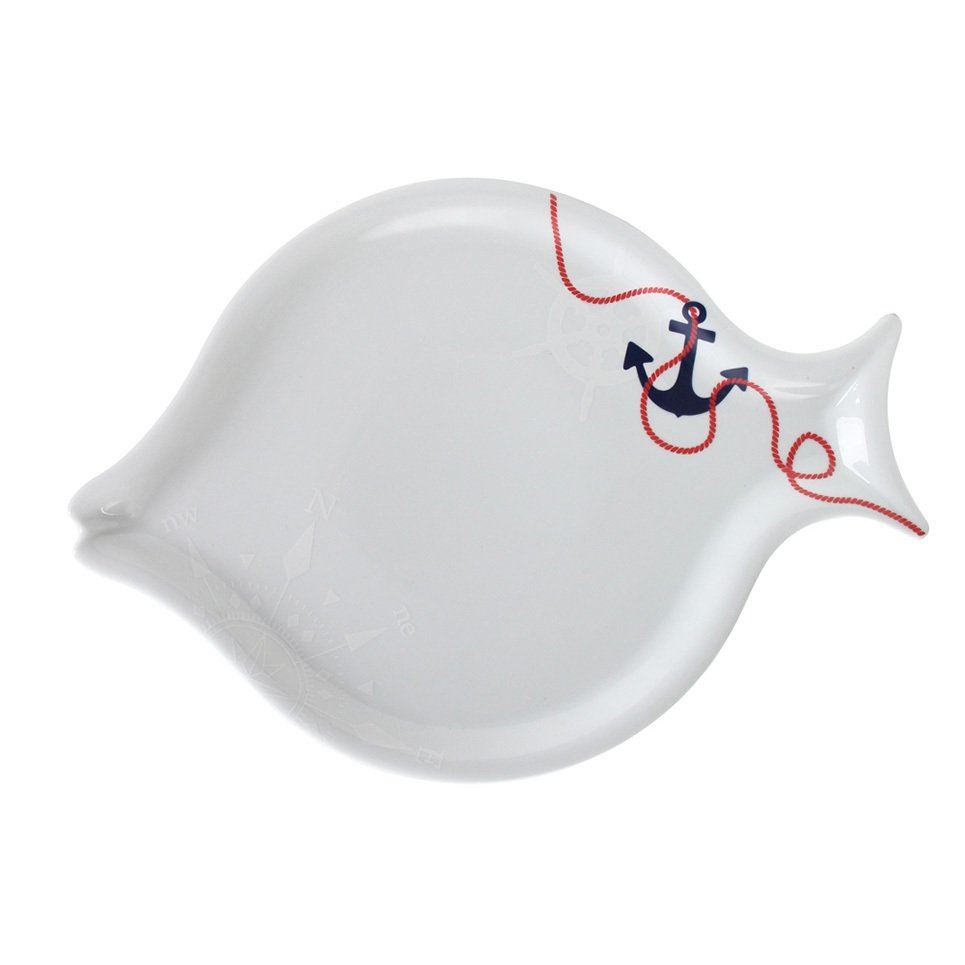 Marine Porselen Balık Tabak