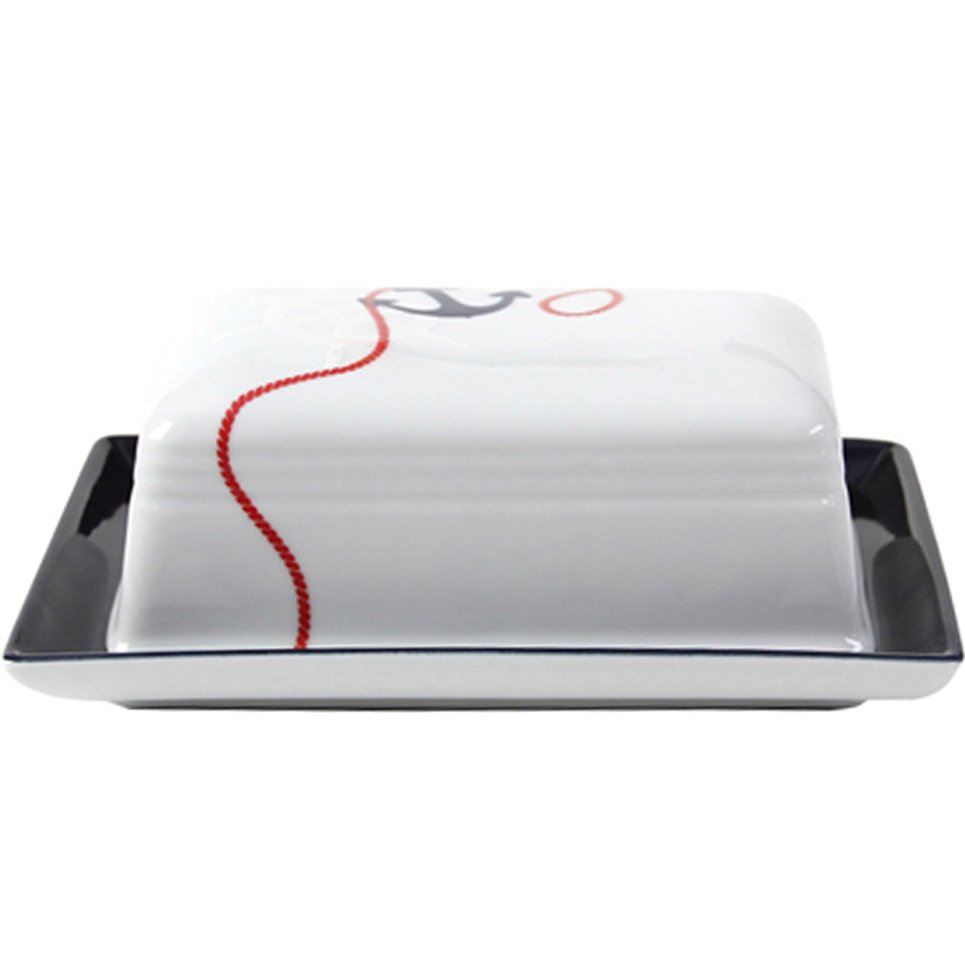 Marine Porselen Kapaklı Peynir - Tereyağ Tabağı