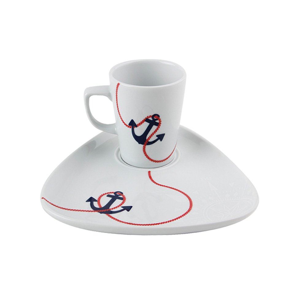 Marine Porselen Servis Tabağı - Kupa