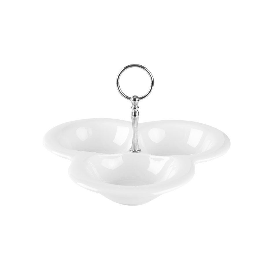 Porselen 3 Bölmeli Çerezlik