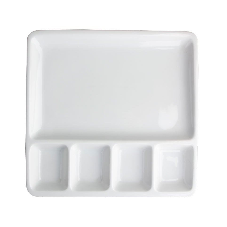 Porselen Bölmeli Kahvaltı Tabağı 22 cm A+P