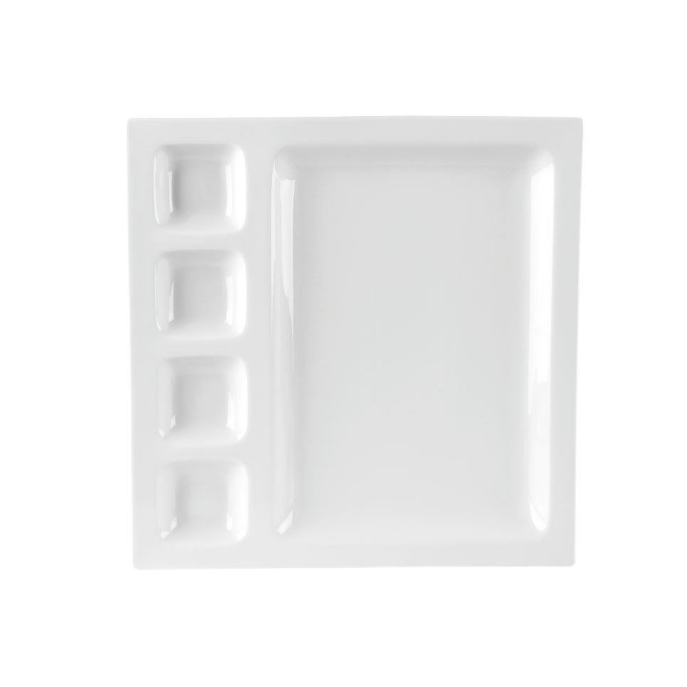 Porselen Bölmeli Kahvaltı Tabağı