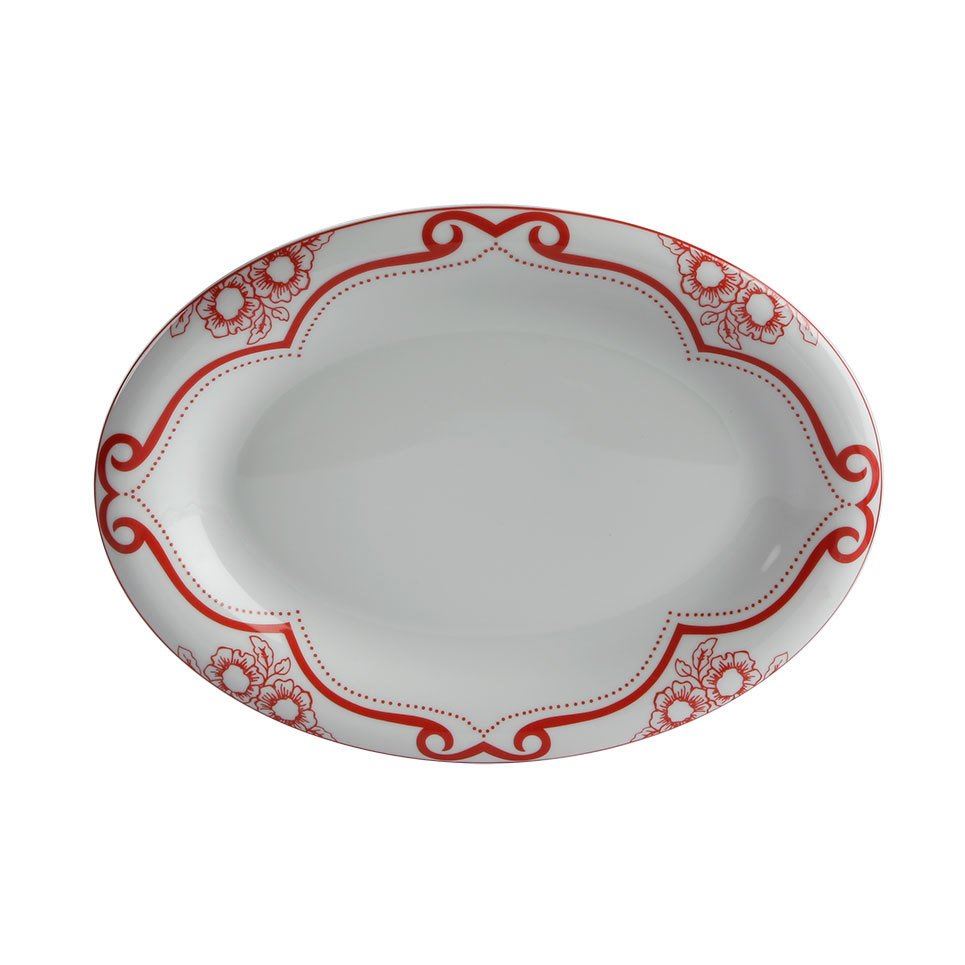 Red Manoir Porselen Kayık Tabak 29 cm A+P