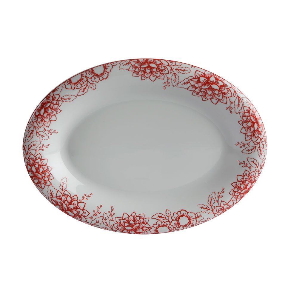 Red Manoir Porselen Kayık Tabak A+P