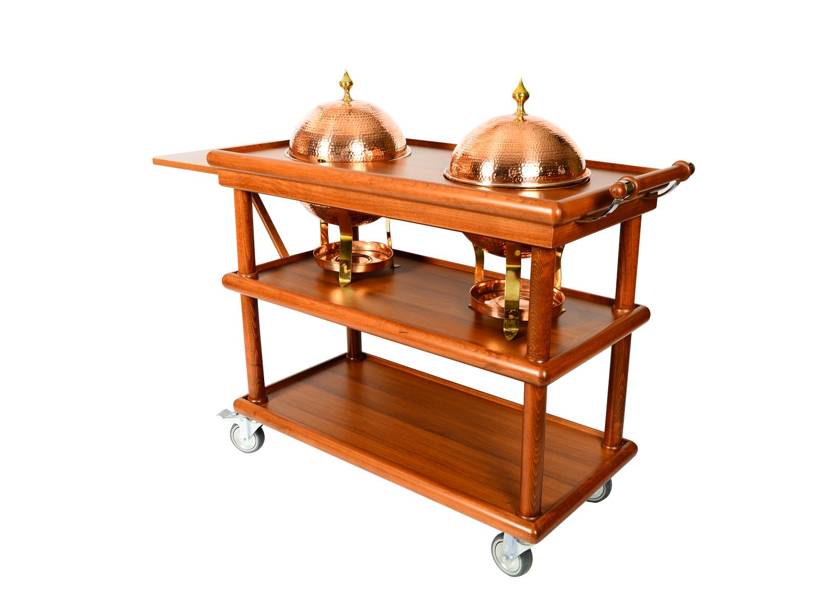 EM 113 Chafing Dish Servis Arabası (Çiftli Bakır)