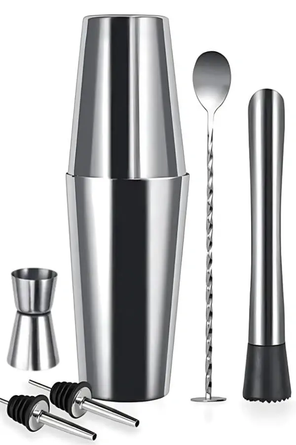 Vosco 6 Parça Avantajlı Kokteyl Set Boston Shaker (750ml)