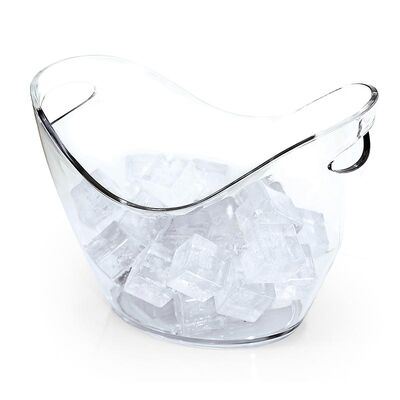 Biradlı Akrilik Şişe Kovası, 27x27x20 cm, Şeffaf