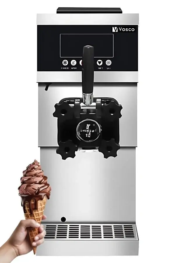 Vosco Pro Silver Soft Dondurma Makinası Set Üstü (Tek Kollu)
