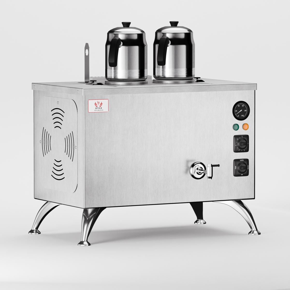 Inoks Pro Compact Elektrikli 2 Demlikli