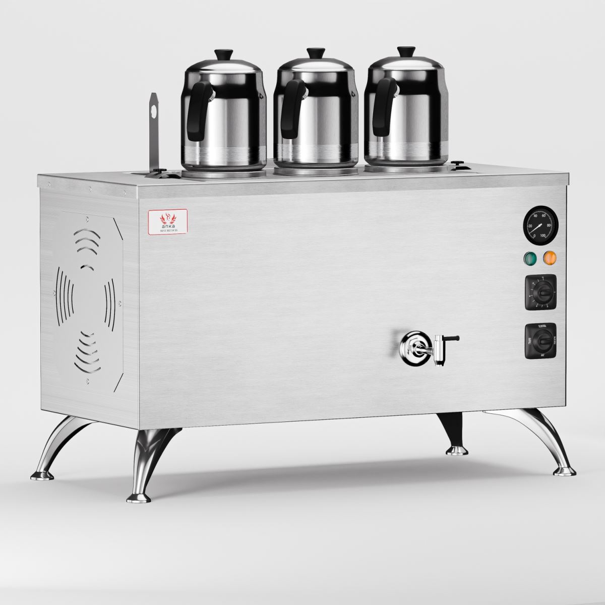 Inoks Pro Compact Elektrikli 3 Demlikli