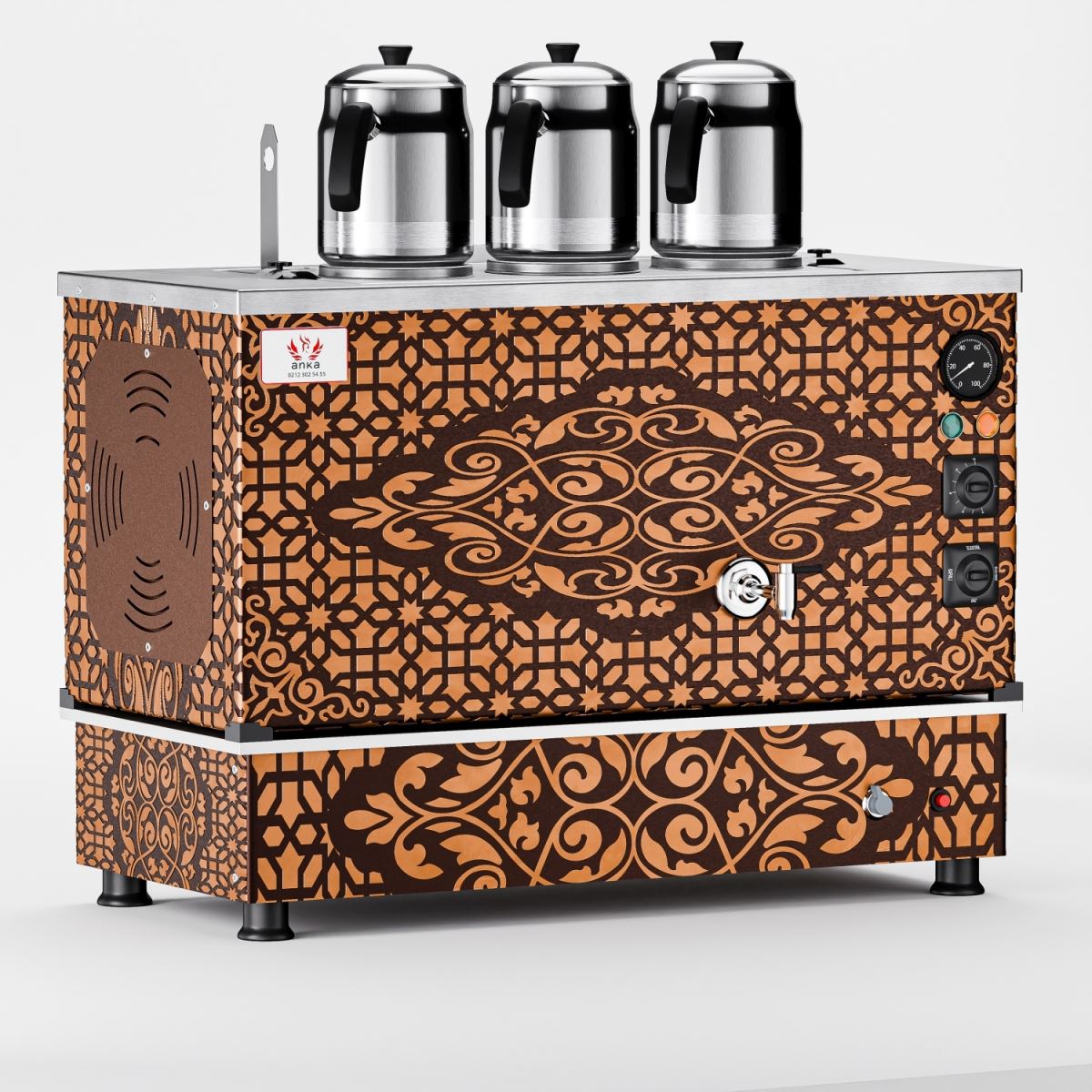 Bakır Pro Compact Hibrit 3 Demlikli