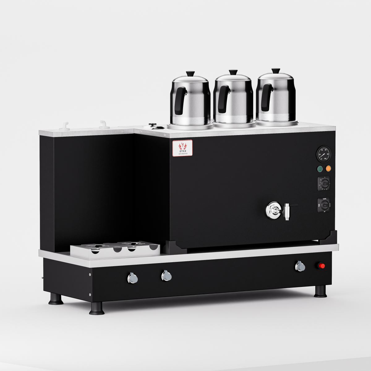 Black Turbo Hibrit 3 Demlikli Çay Kazanı